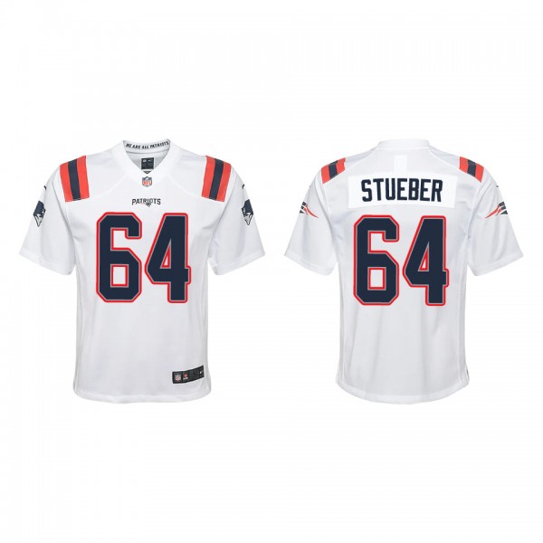 Youth New England Patriots Andrew Stueber White Ga...