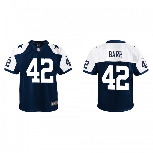 Youth Dallas Cowboys Anthony Barr Navy Alternate Game Jersey