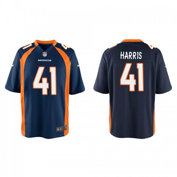 Youth Denver Broncos Anthony Harris Navy Game Jers...