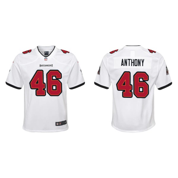 Youth Anthony Buccaneers White Game Jersey