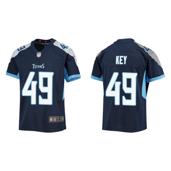 Youth Arden Key Tennessee Titans Navy Game Jersey