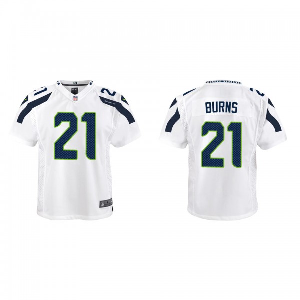Youth Seattle Seahawks Artie Burns White Game Jers...