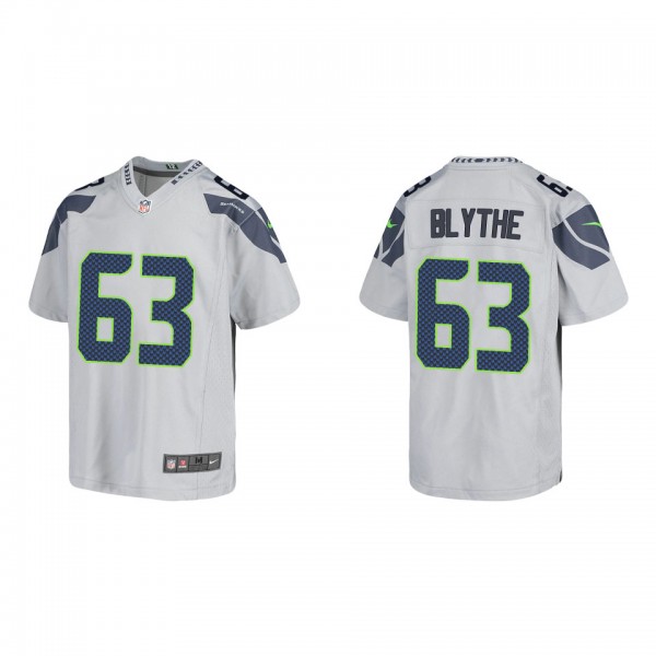 Youth Seattle Seahawks Austin Blythe Gray Game Jer...