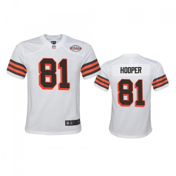 Youth Cleveland Browns Austin Hooper White 1946 Co...