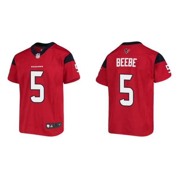 Youth Beebe Texans Red Game Jersey