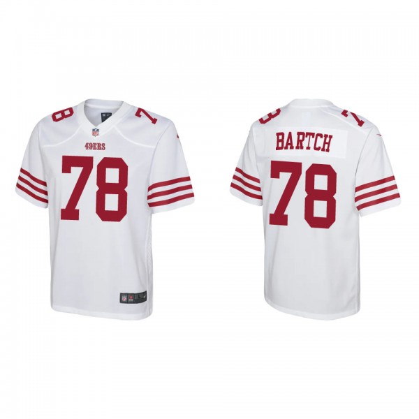 Youth San Francisco 49ers Ben Bartch White Game Je...