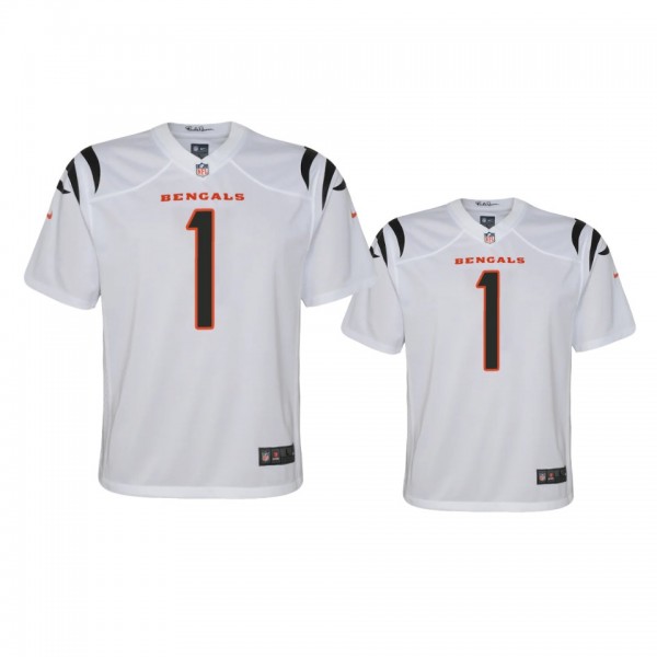 Youth Bengals Ja'Marr Chase White Game Jersey