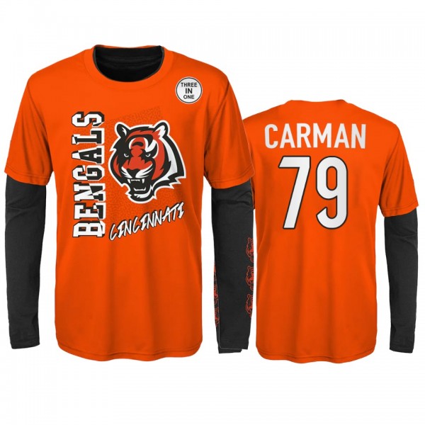 Cincinnati Bengals Jackson Carman Orange Black For...