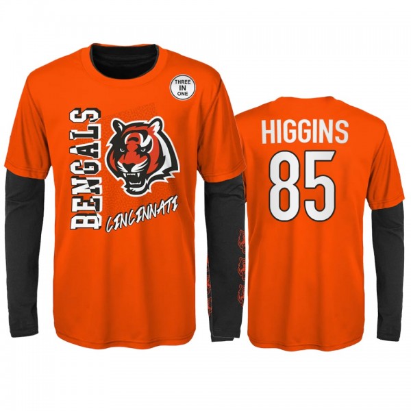 Cincinnati Bengals Tee Higgins Orange Black For th...