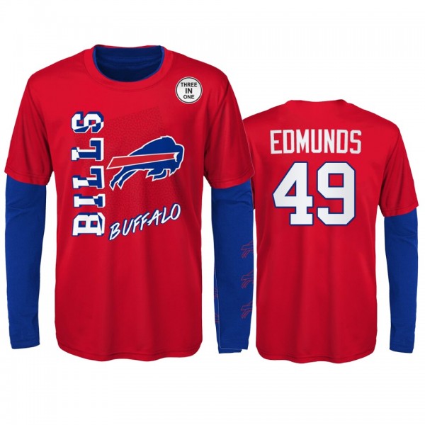 Buffalo Bills Tremaine Edmunds Red Royal For the L...