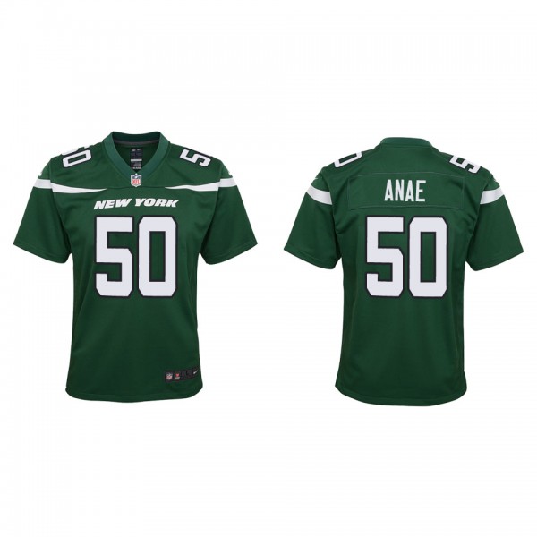 Youth New York Jets Bradlee Anae Green Game Jersey