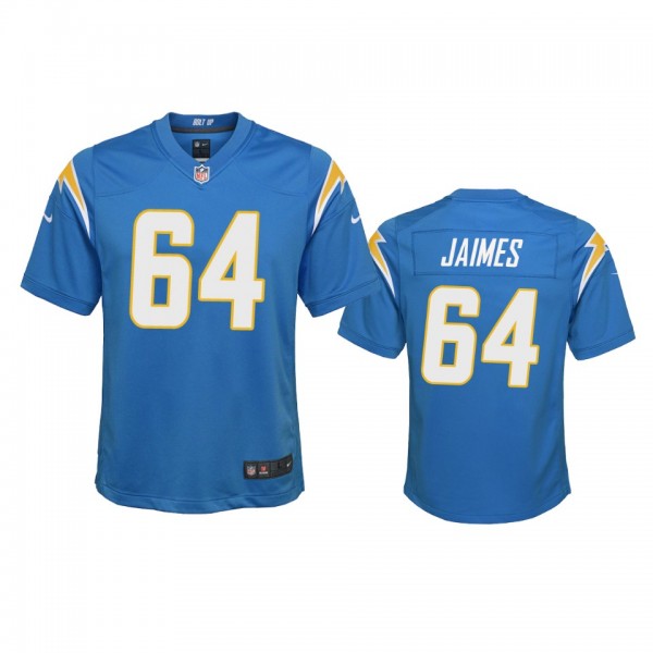 Youth Chargers Brenden Jaimes Powder Blue Game Jer...