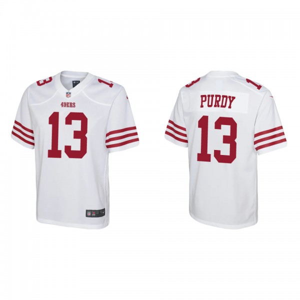 Youth San Francisco 49ers Brock Purdy White Game J...