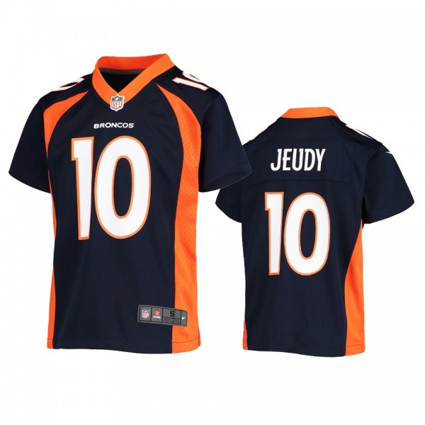 Youth Broncos Jerry Jeudy Navy Game Jersey