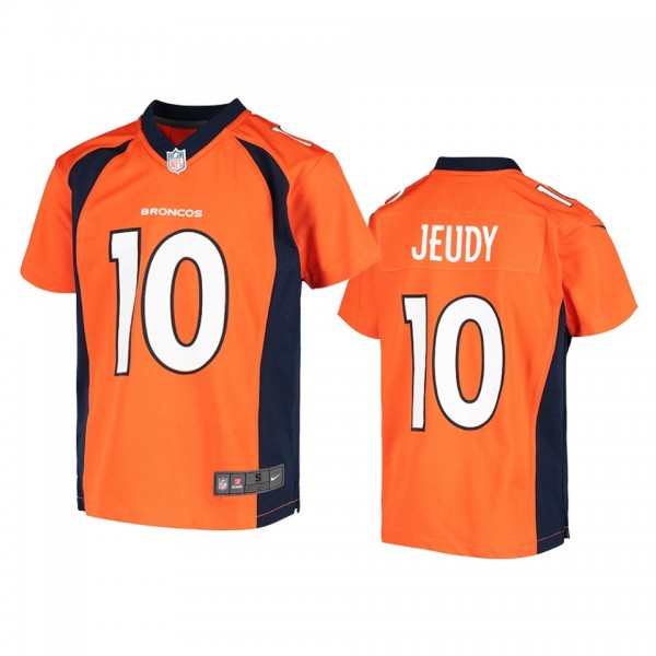 Youth Broncos Jerry Jeudy Orange Game Jersey
