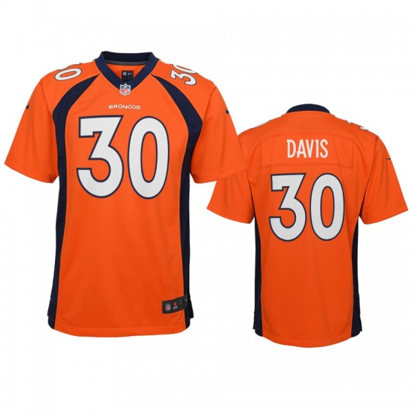 Denver Broncos Terrell Davis Orange Game Jersey