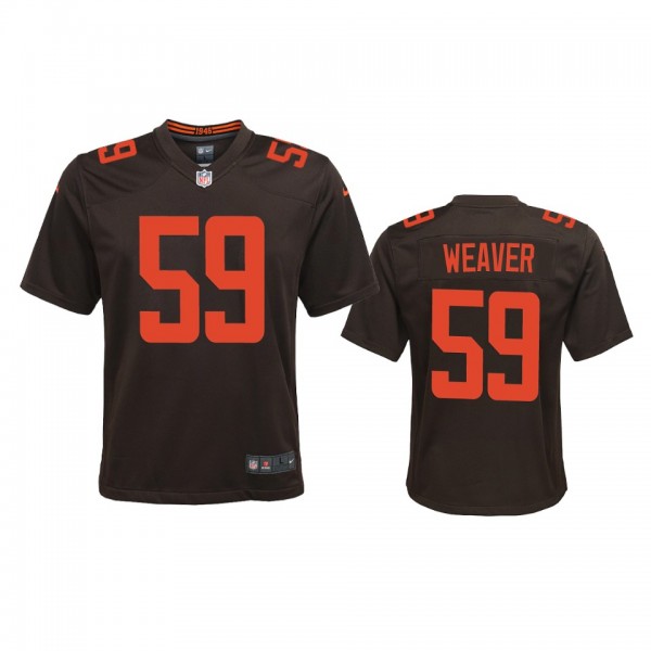 Youth Browns Curtis Weaver Brown Alternate Game Je...