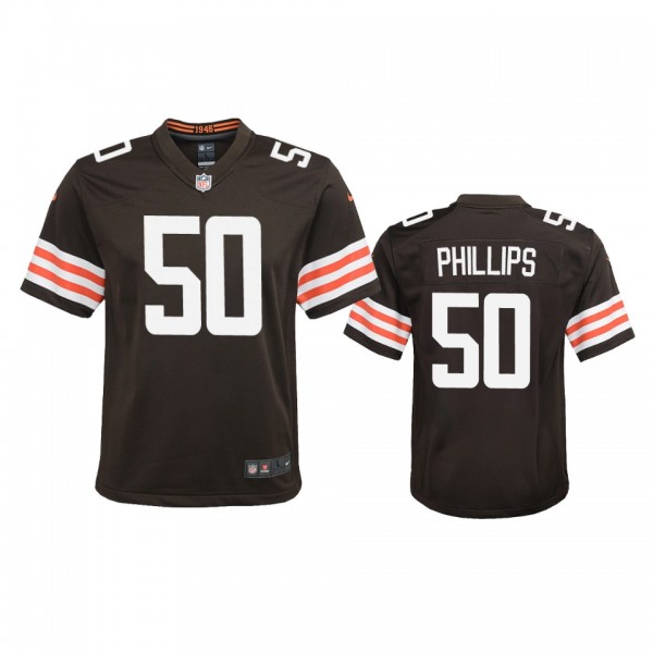 Youth Browns Jacob Phillips Brown Game 2020 Jersey