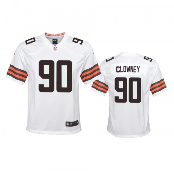 Youth Browns Jadeveon Clowney White Game Jersey