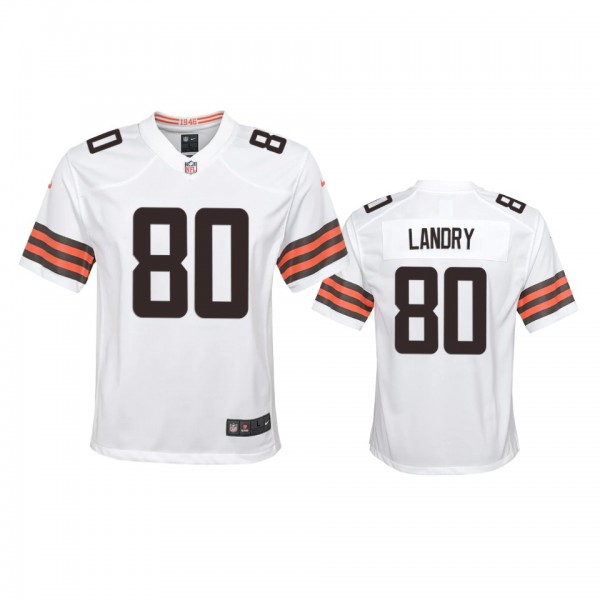 Youth Browns Jarvis Landry White Game Jersey