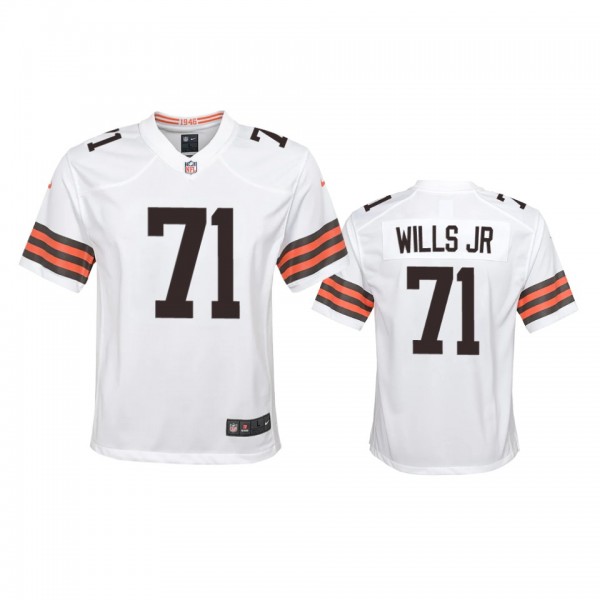 Youth Browns Jedrick Wills White Game Jersey