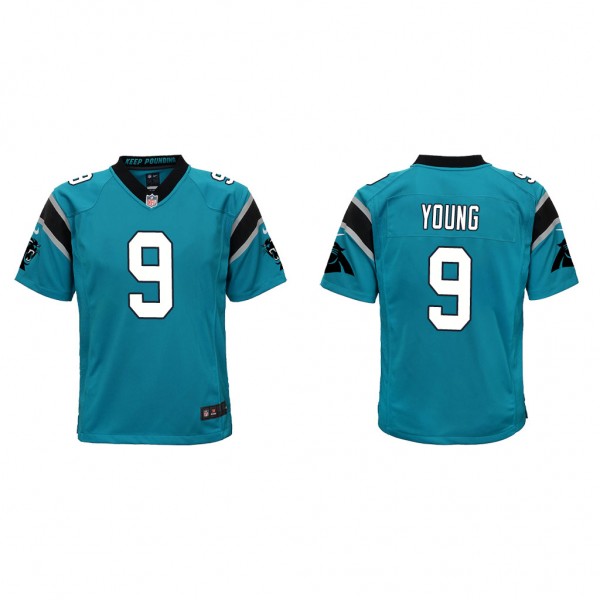 Youth Carolina Panthers Bryce Young Blue 2023 NFL Draft Game Jersey