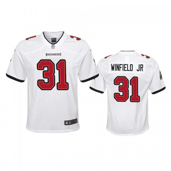 Youth Buccaneers Antoine Winfield Jr. White Game Jersey