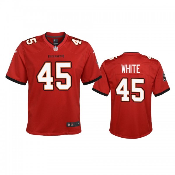 Youth Tampa Bay Buccaneers Devin White Red 2020 Game Jersey