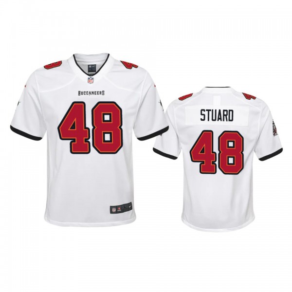 Youth Buccaneers Grant Stuard White Game Jersey