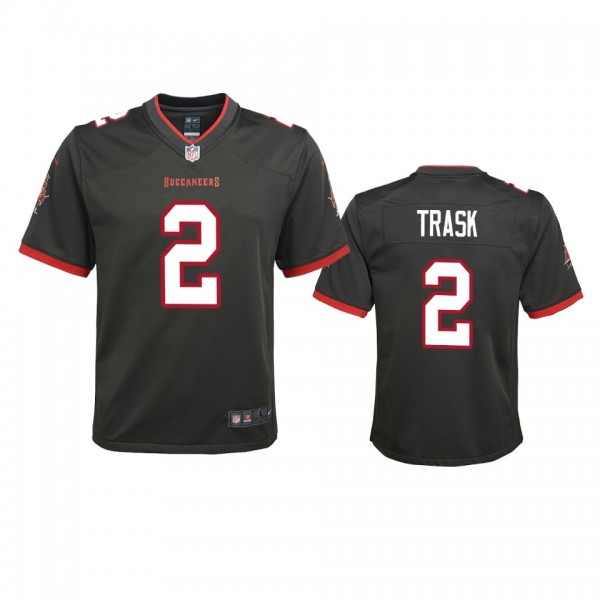 Youth Buccaneers Kyle Trask Pewter Game Jersey