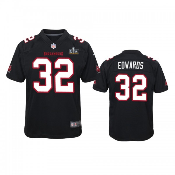 Youth Buccaneers Mike Edwards Black Super Bowl LV Game Fashion Jersey