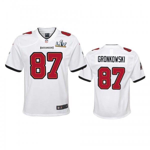 Youth Buccaneers Rob Gronkowski White Super Bowl L...