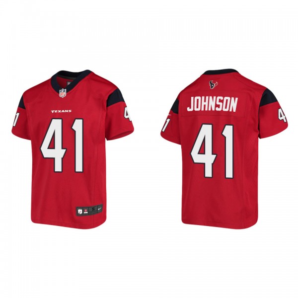 Youth Houston Texans Buddy Johnson Red Game Jersey
