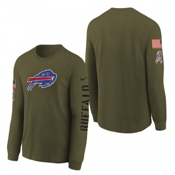 Youth Buffalo Bills Olive 2022 Salute To Service T...