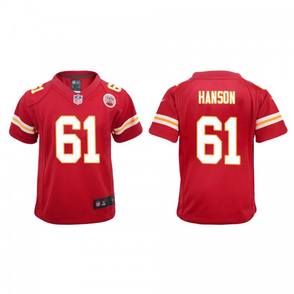 Youth C.J. Hanson Kansas City Chiefs Red Game Jers...