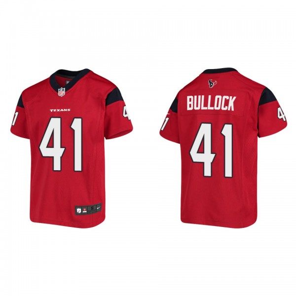 Youth Calen Bullock Houston Texans Red Game Jersey