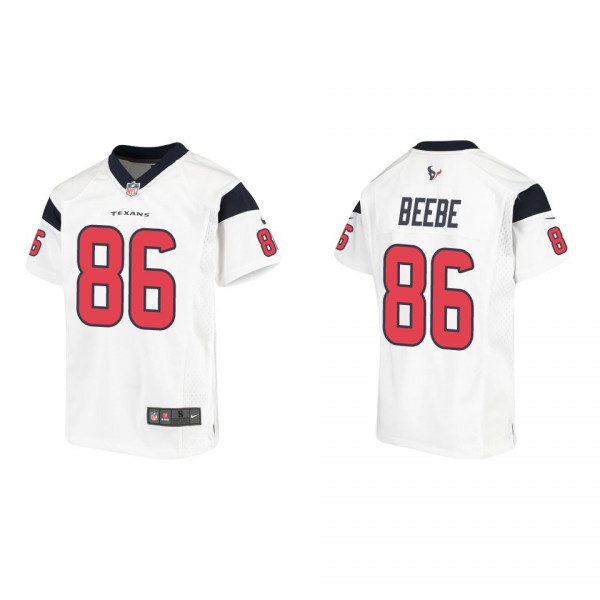 Youth Houston Texans Chad Beebe White Game Jersey