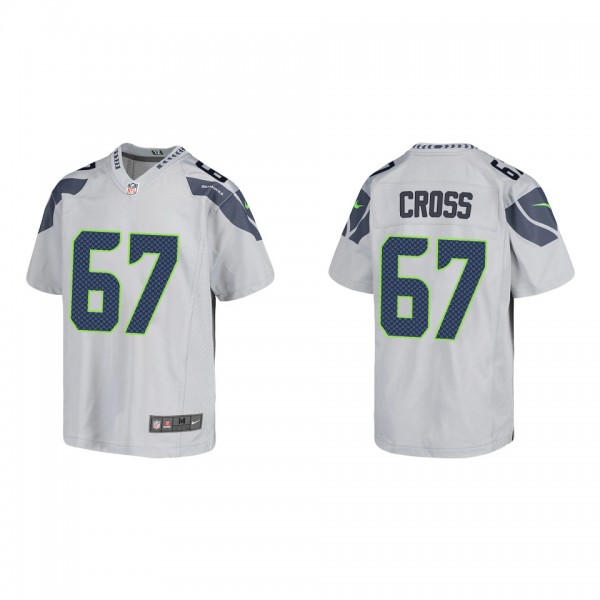Youth Seattle Seahawks Charles Cross Gray 2022 NFL...