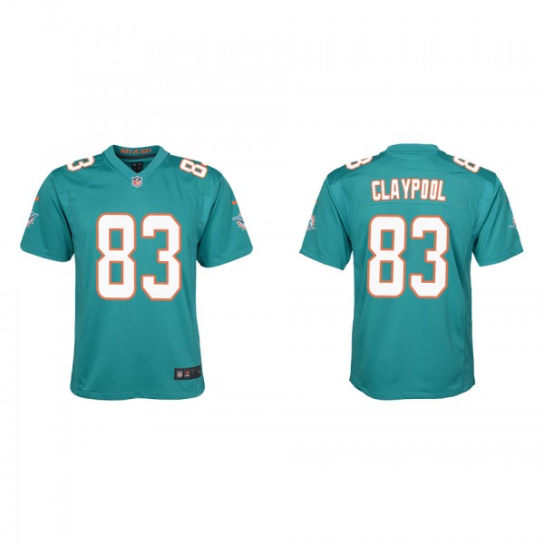 Youth Miami Dolphins Chase Claypool Aqua Game Jersey