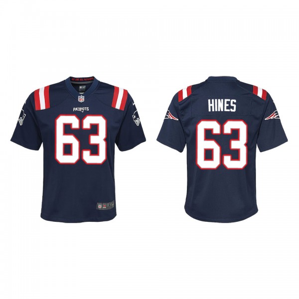 Youth New England Patriots Chasen Hines Navy Game Jersey