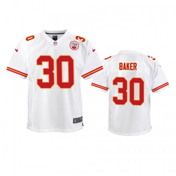 Youth Chiefs Deandre Baker White Game Jersey