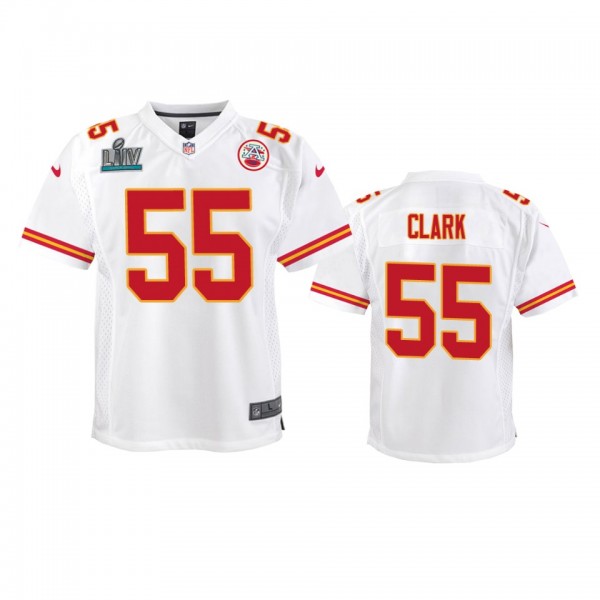 Youth Chiefs Frank Clark White Super Bowl LIV Game...