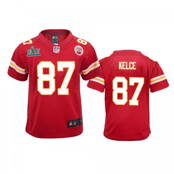 Youth Chiefs Travis Kelce Red Super Bowl LIV Game ...