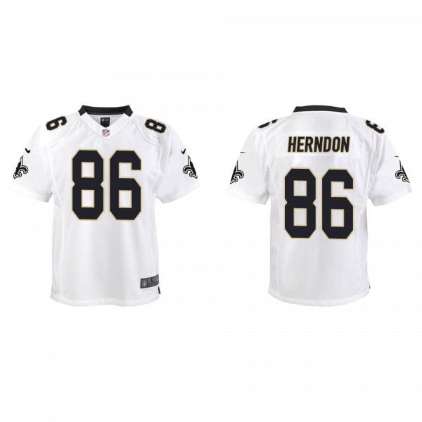 Youth New Orleans Saints Chris Herndon White Game ...