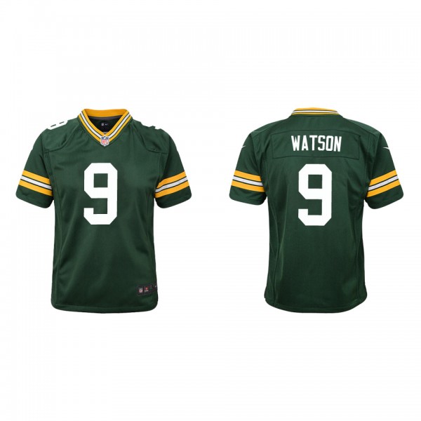 Youth Green Bay Packers Christian Watson Green 2022 NFL Draft Game Jersey