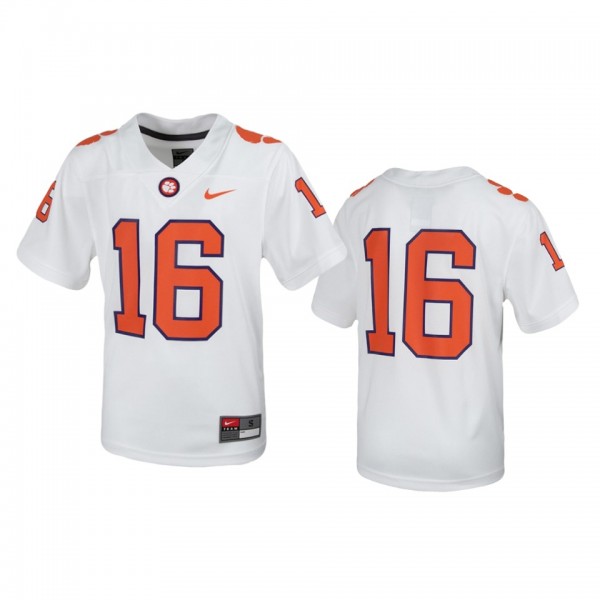 Clemson Tigers #16 White Untouchable Football Jers...