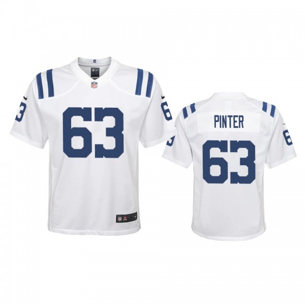 Youth Colts Danny Pinter White Game 2020 Jersey