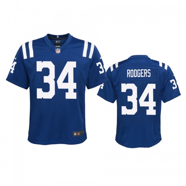 Youth Colts Isaiah Rodgers Royal Game 2020 Jersey