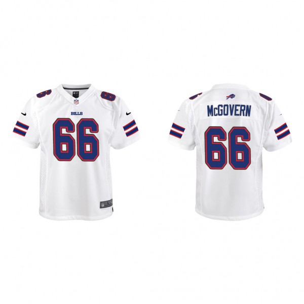 Youth Connor McGovern Buffalo Bills White Game Jer...