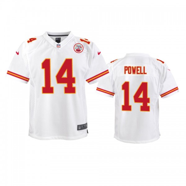 Youth Chiefs Cornell Powell White Game Jersey